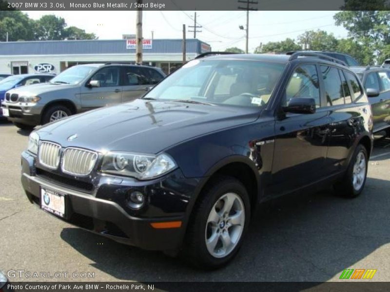 Monaco Blue Metallic / Sand Beige 2007 BMW X3 3.0si