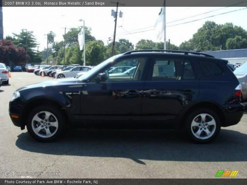Monaco Blue Metallic / Sand Beige 2007 BMW X3 3.0si