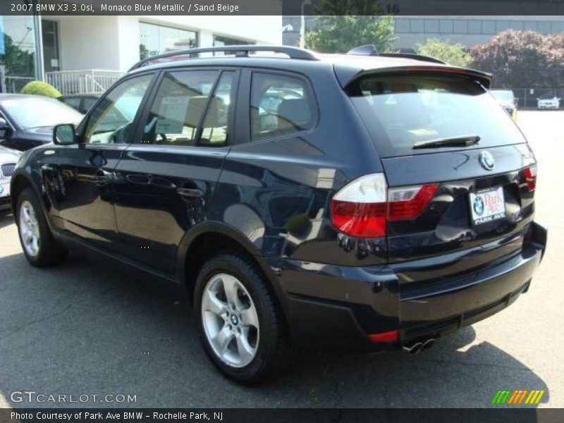 Monaco Blue Metallic / Sand Beige 2007 BMW X3 3.0si