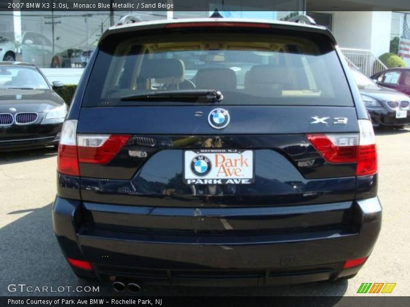 Monaco Blue Metallic / Sand Beige 2007 BMW X3 3.0si