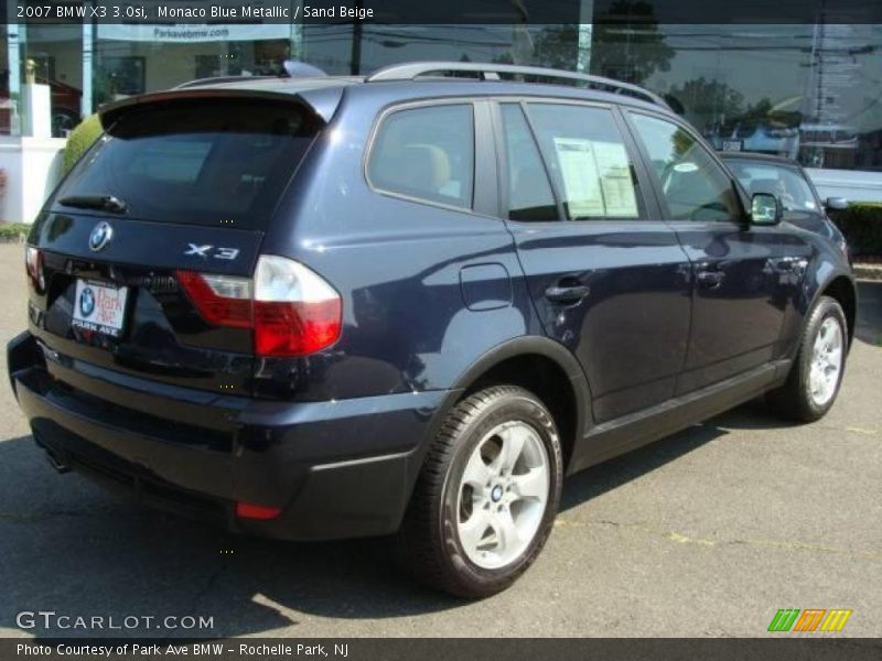 Monaco Blue Metallic / Sand Beige 2007 BMW X3 3.0si