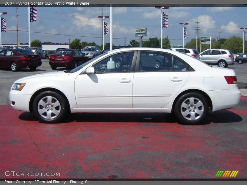 Arctic White / Beige 2007 Hyundai Sonata GLS