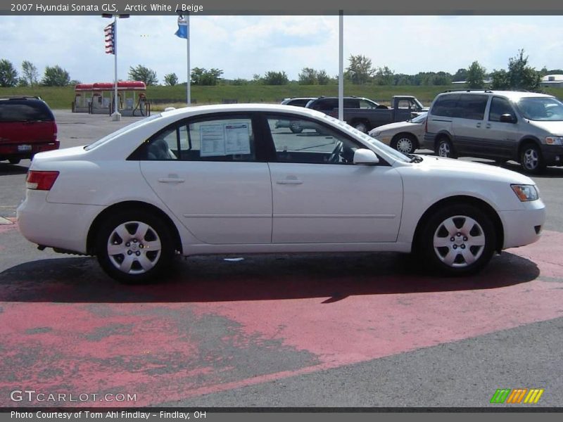 Arctic White / Beige 2007 Hyundai Sonata GLS