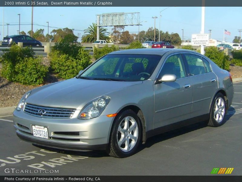 Desert Platinum Metallic / Graphite 2003 Infiniti G 35 Sedan