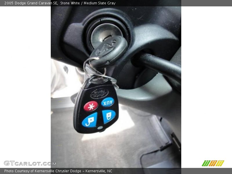 Stone White / Medium Slate Gray 2005 Dodge Grand Caravan SE