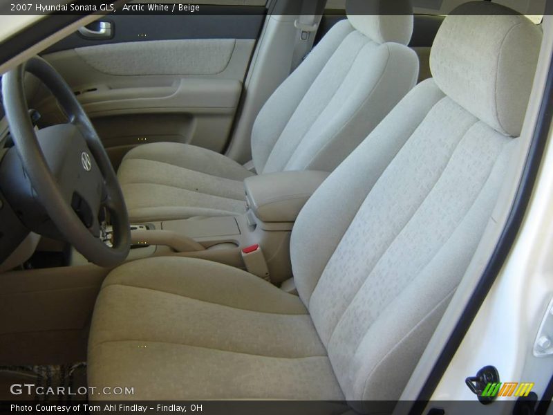Arctic White / Beige 2007 Hyundai Sonata GLS