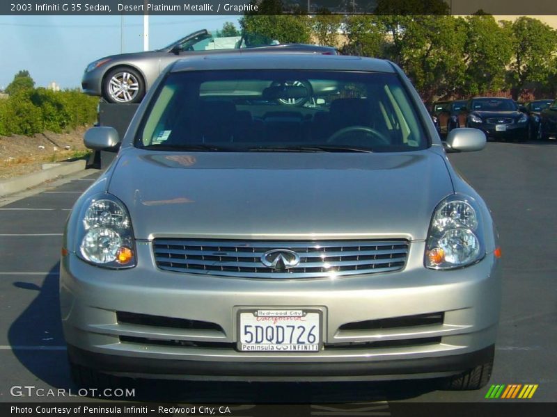 Desert Platinum Metallic / Graphite 2003 Infiniti G 35 Sedan
