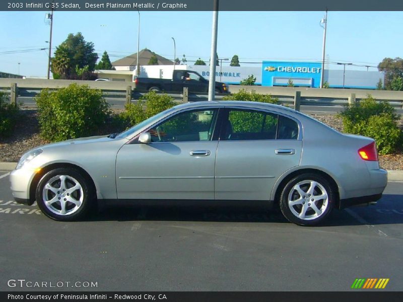 Desert Platinum Metallic / Graphite 2003 Infiniti G 35 Sedan