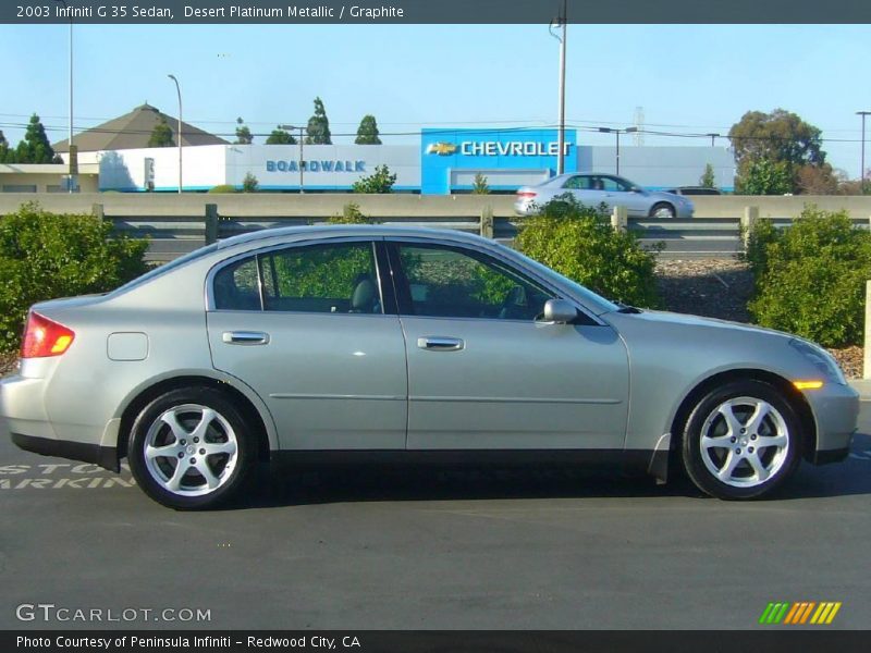 Desert Platinum Metallic / Graphite 2003 Infiniti G 35 Sedan