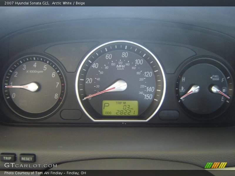 Arctic White / Beige 2007 Hyundai Sonata GLS