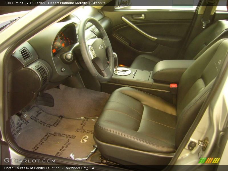 Desert Platinum Metallic / Graphite 2003 Infiniti G 35 Sedan
