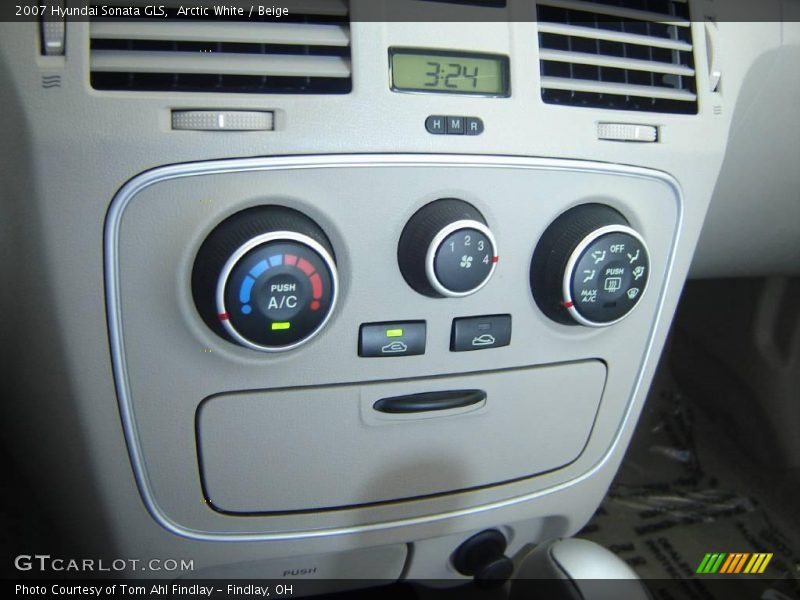 Arctic White / Beige 2007 Hyundai Sonata GLS