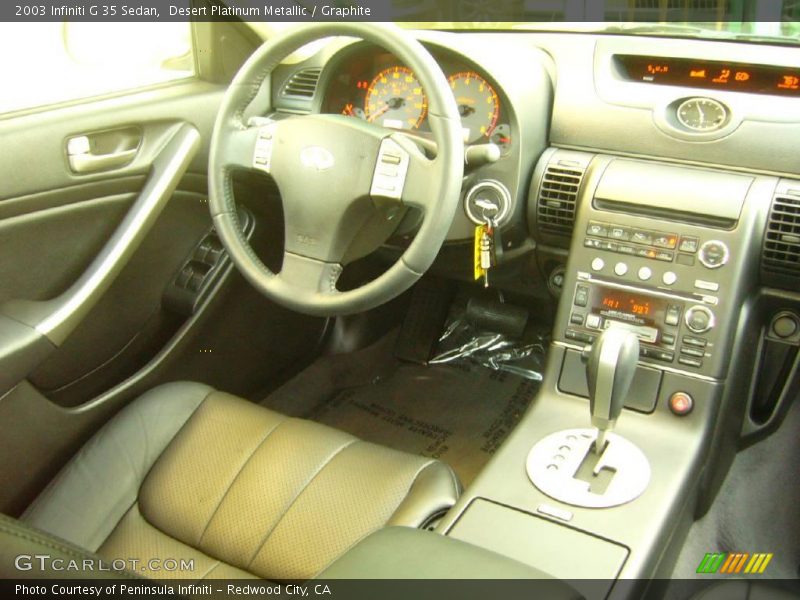 Desert Platinum Metallic / Graphite 2003 Infiniti G 35 Sedan