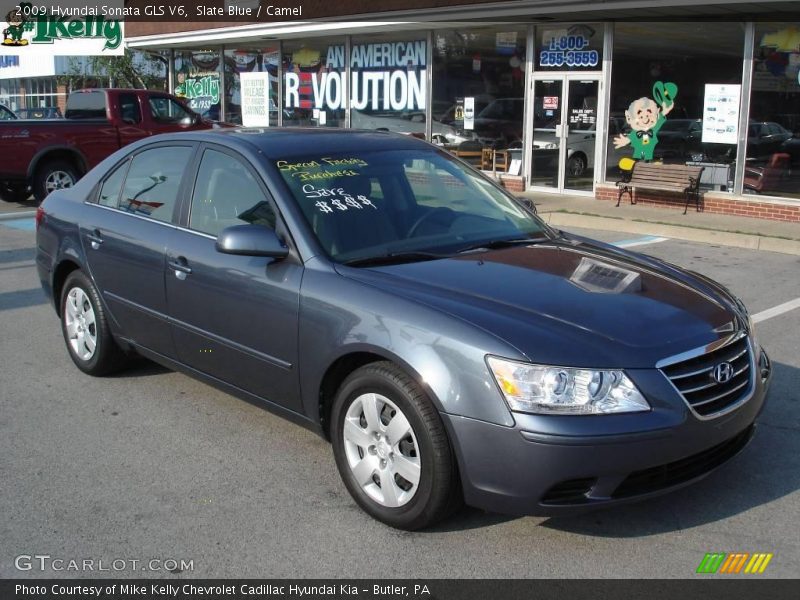 Slate Blue / Camel 2009 Hyundai Sonata GLS V6