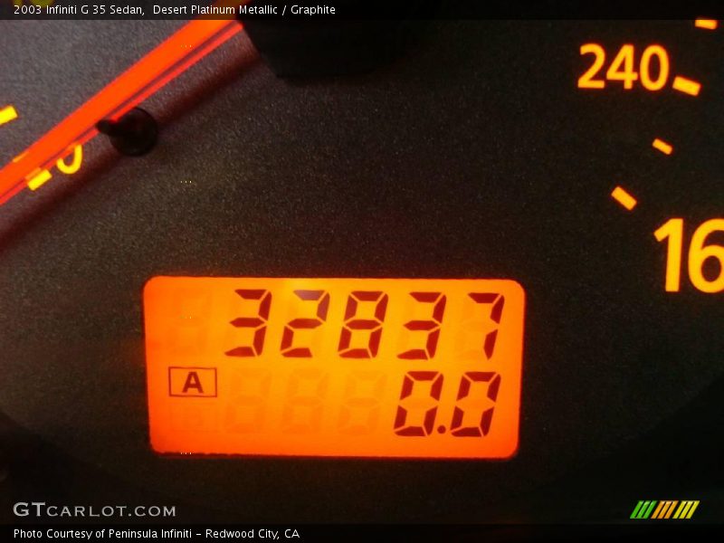 Desert Platinum Metallic / Graphite 2003 Infiniti G 35 Sedan