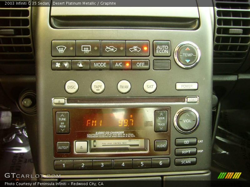 Desert Platinum Metallic / Graphite 2003 Infiniti G 35 Sedan