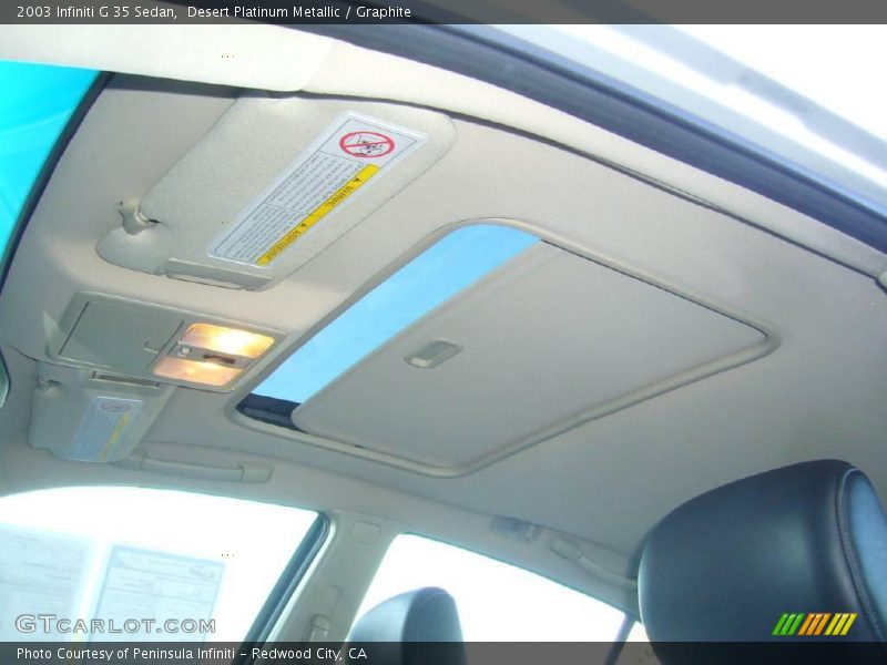 Desert Platinum Metallic / Graphite 2003 Infiniti G 35 Sedan