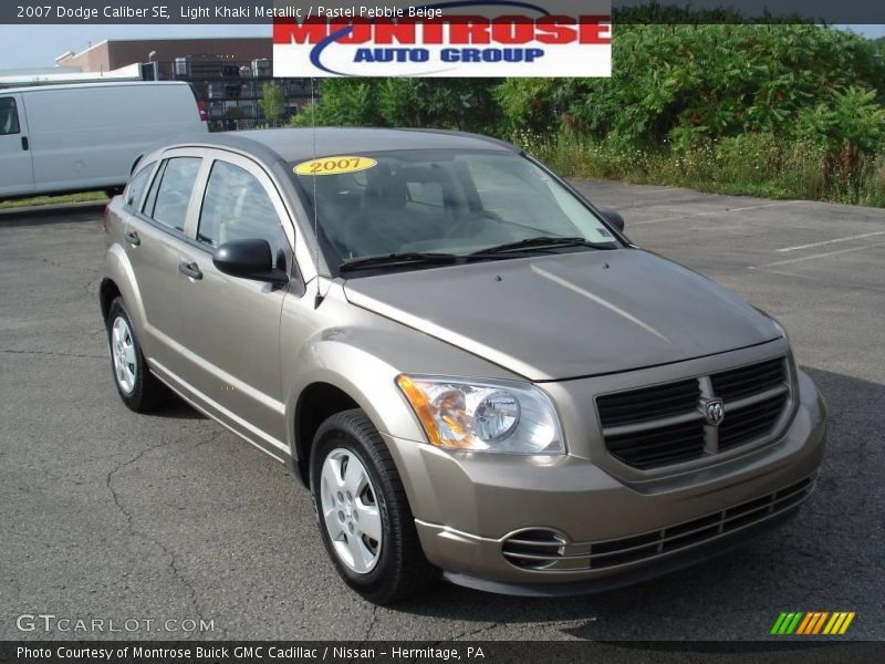 Light Khaki Metallic / Pastel Pebble Beige 2007 Dodge Caliber SE