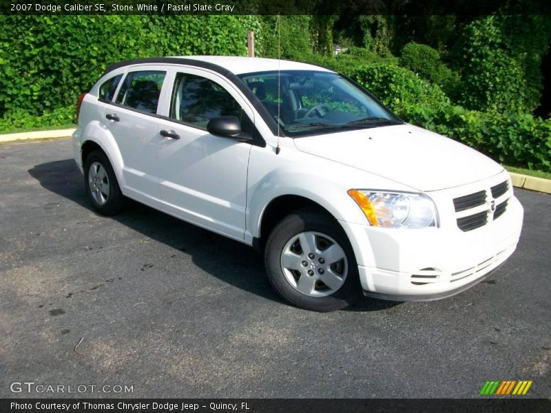 Stone White / Pastel Slate Gray 2007 Dodge Caliber SE