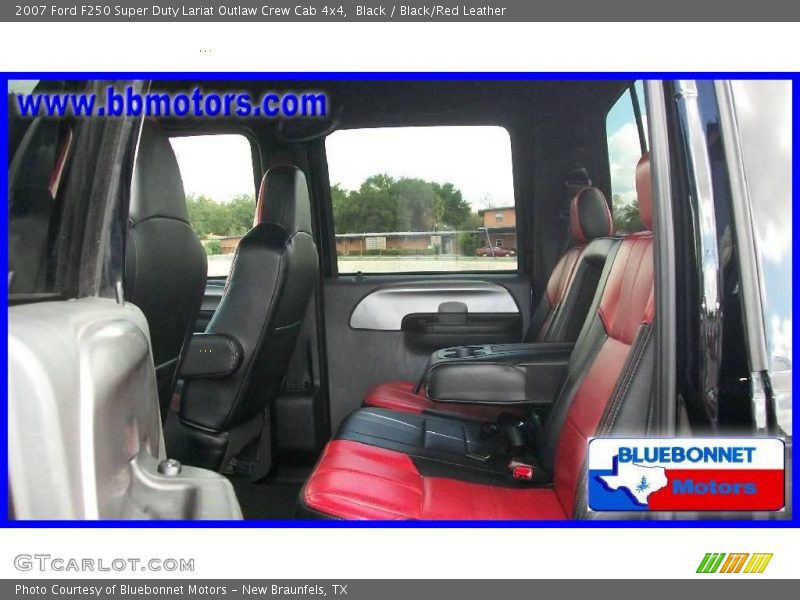 Black / Black/Red Leather 2007 Ford F250 Super Duty Lariat Outlaw Crew Cab 4x4