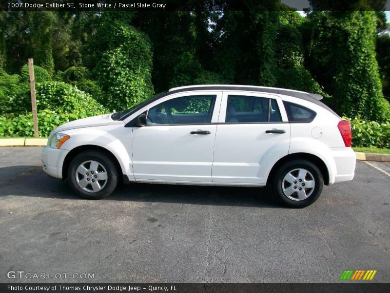 Stone White / Pastel Slate Gray 2007 Dodge Caliber SE