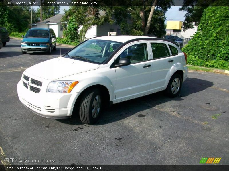 Stone White / Pastel Slate Gray 2007 Dodge Caliber SE