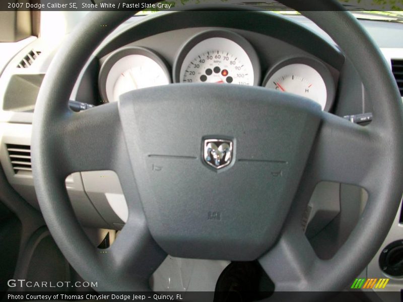 Stone White / Pastel Slate Gray 2007 Dodge Caliber SE