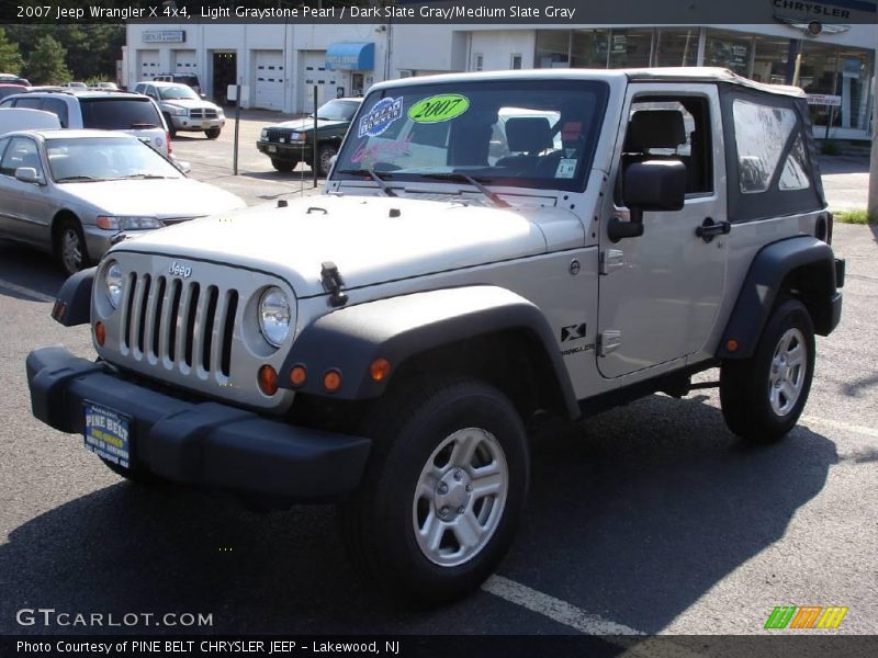 Light Graystone Pearl / Dark Slate Gray/Medium Slate Gray 2007 Jeep Wrangler X 4x4