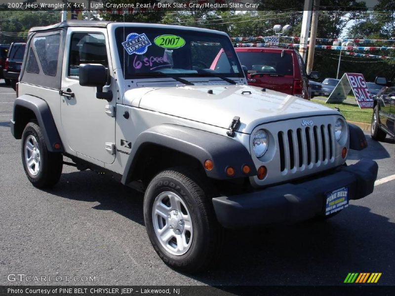 Light Graystone Pearl / Dark Slate Gray/Medium Slate Gray 2007 Jeep Wrangler X 4x4