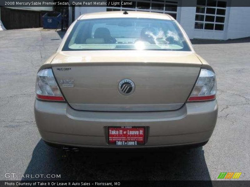Dune Pearl Metallic / Light Camel 2008 Mercury Sable Premier Sedan