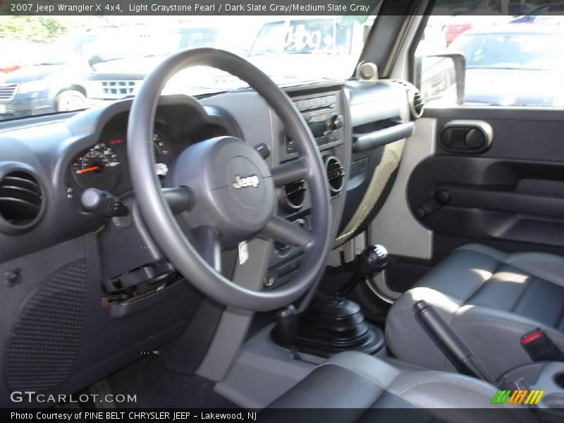 Light Graystone Pearl / Dark Slate Gray/Medium Slate Gray 2007 Jeep Wrangler X 4x4