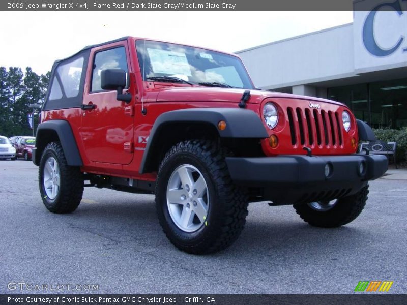 Flame Red / Dark Slate Gray/Medium Slate Gray 2009 Jeep Wrangler X 4x4