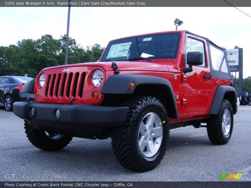 Flame Red / Dark Slate Gray/Medium Slate Gray 2009 Jeep Wrangler X 4x4