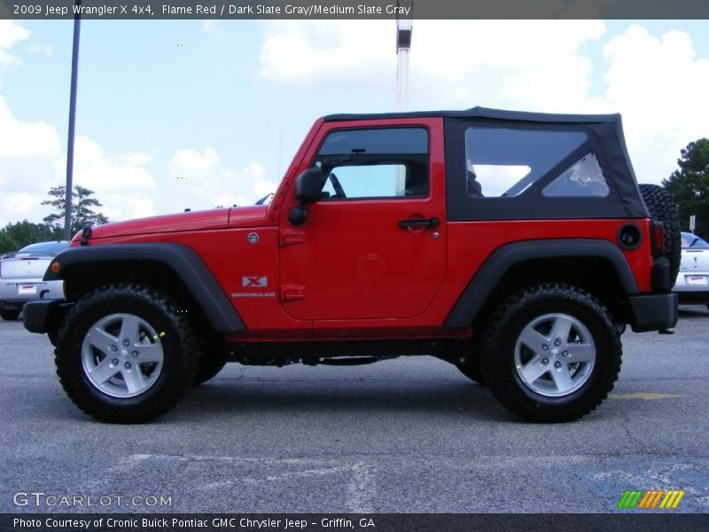 Flame Red / Dark Slate Gray/Medium Slate Gray 2009 Jeep Wrangler X 4x4
