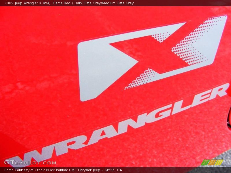 Flame Red / Dark Slate Gray/Medium Slate Gray 2009 Jeep Wrangler X 4x4