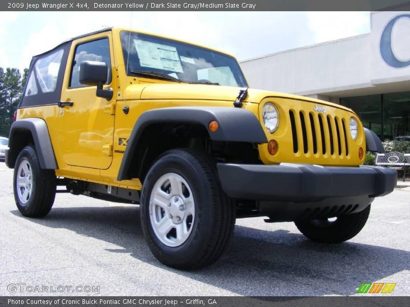 Detonator Yellow / Dark Slate Gray/Medium Slate Gray 2009 Jeep Wrangler X 4x4