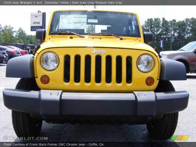 Detonator Yellow / Dark Slate Gray/Medium Slate Gray 2009 Jeep Wrangler X 4x4