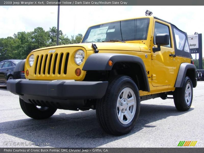 Detonator Yellow / Dark Slate Gray/Medium Slate Gray 2009 Jeep Wrangler X 4x4