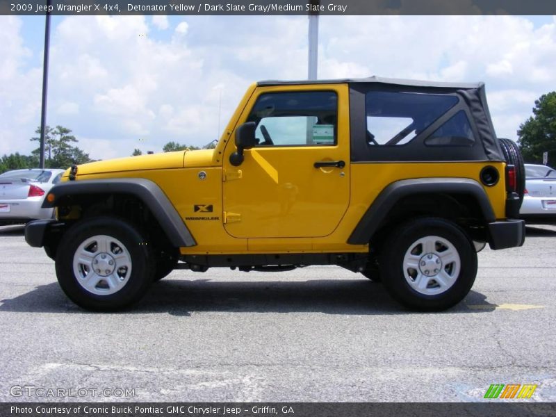Detonator Yellow / Dark Slate Gray/Medium Slate Gray 2009 Jeep Wrangler X 4x4