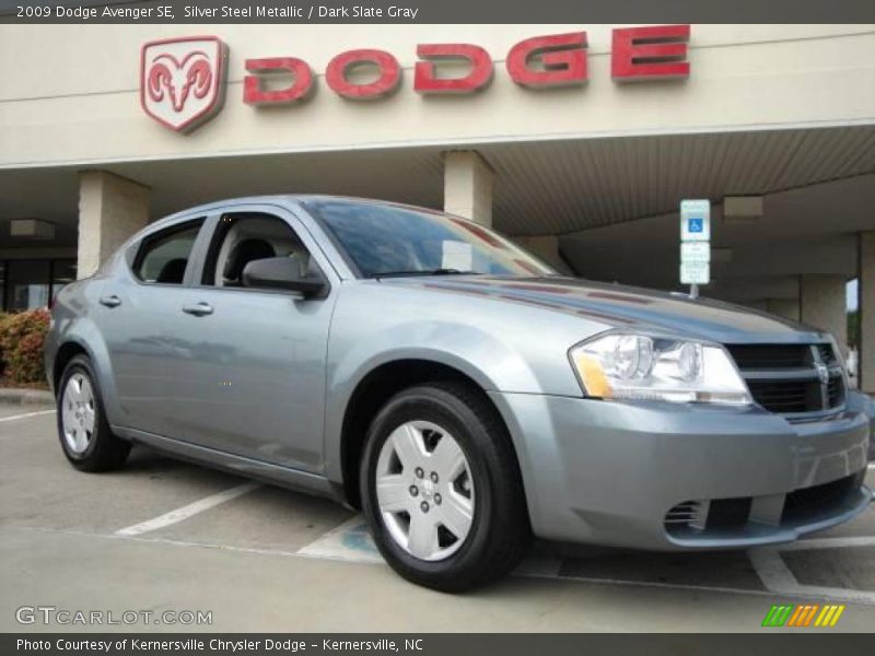 Silver Steel Metallic / Dark Slate Gray 2009 Dodge Avenger SE