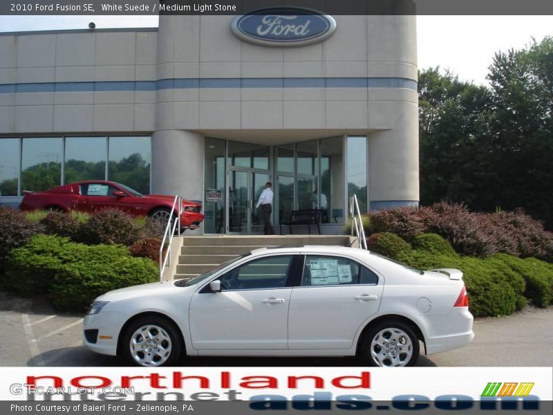 White Suede / Medium Light Stone 2010 Ford Fusion SE