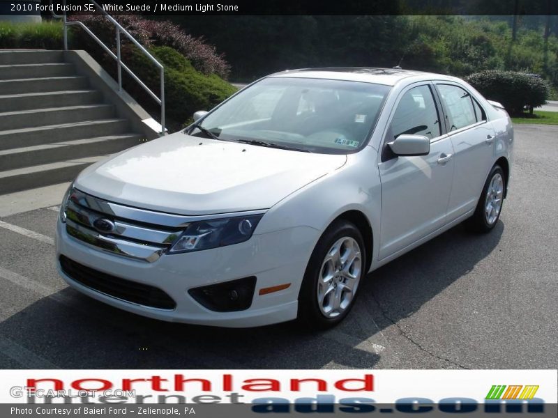 White Suede / Medium Light Stone 2010 Ford Fusion SE