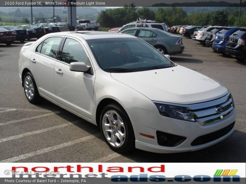 White Suede / Medium Light Stone 2010 Ford Fusion SE