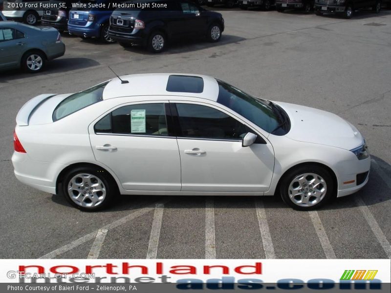 White Suede / Medium Light Stone 2010 Ford Fusion SE