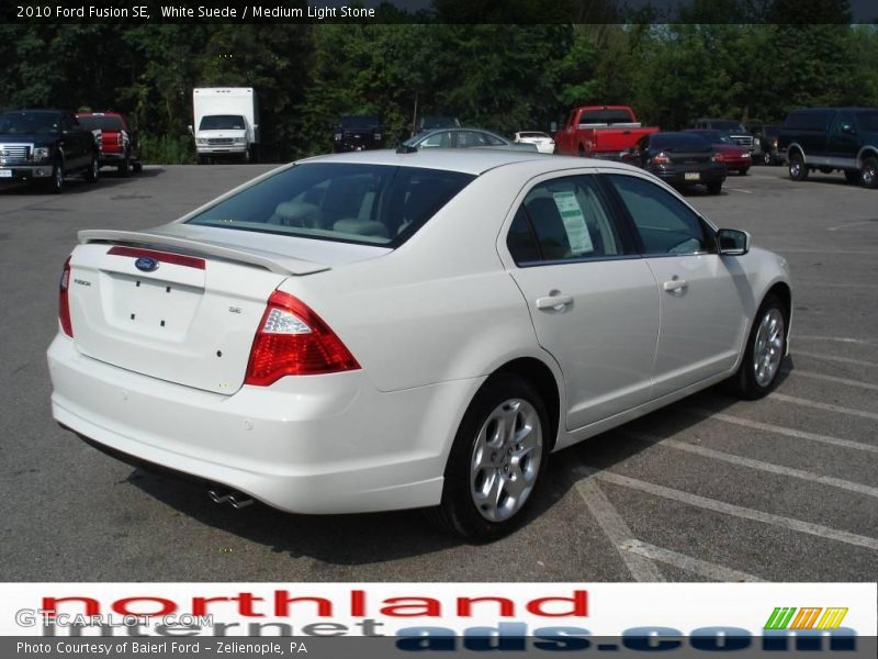 White Suede / Medium Light Stone 2010 Ford Fusion SE