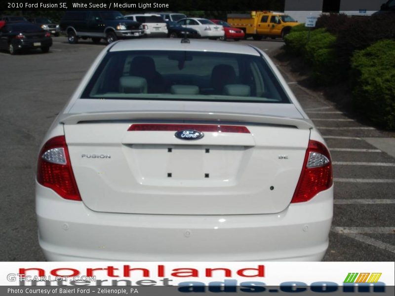 White Suede / Medium Light Stone 2010 Ford Fusion SE
