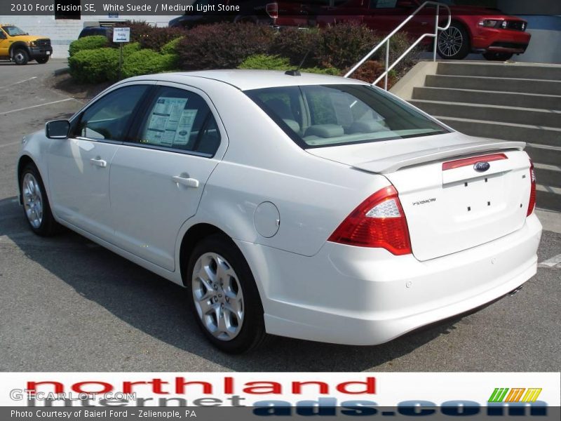 White Suede / Medium Light Stone 2010 Ford Fusion SE