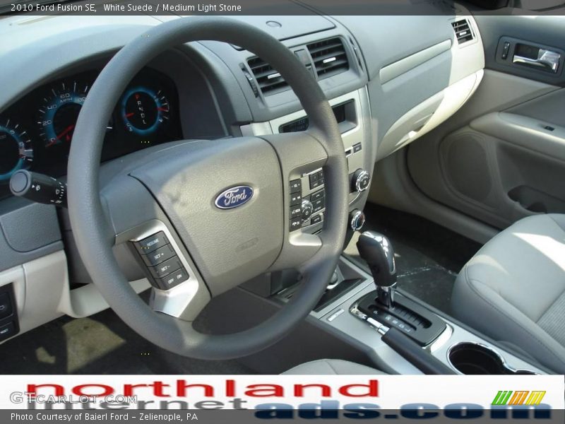 White Suede / Medium Light Stone 2010 Ford Fusion SE