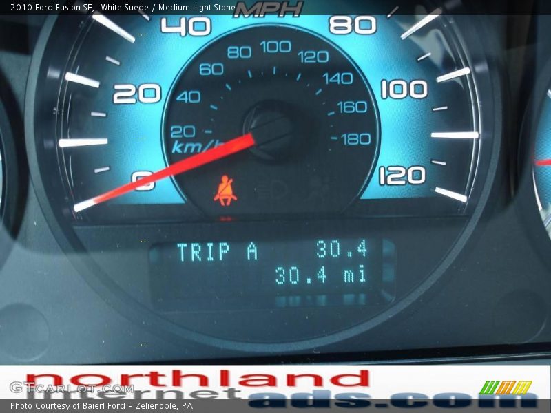 White Suede / Medium Light Stone 2010 Ford Fusion SE
