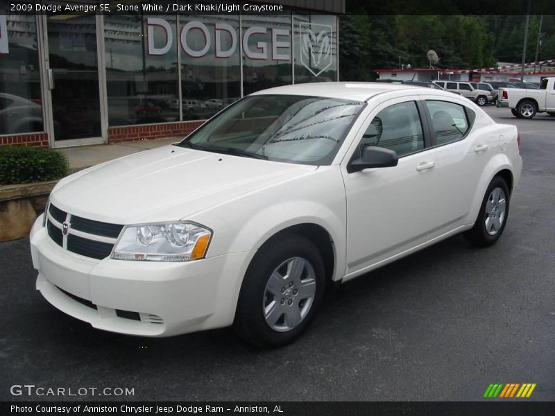 Stone White / Dark Khaki/Light Graystone 2009 Dodge Avenger SE